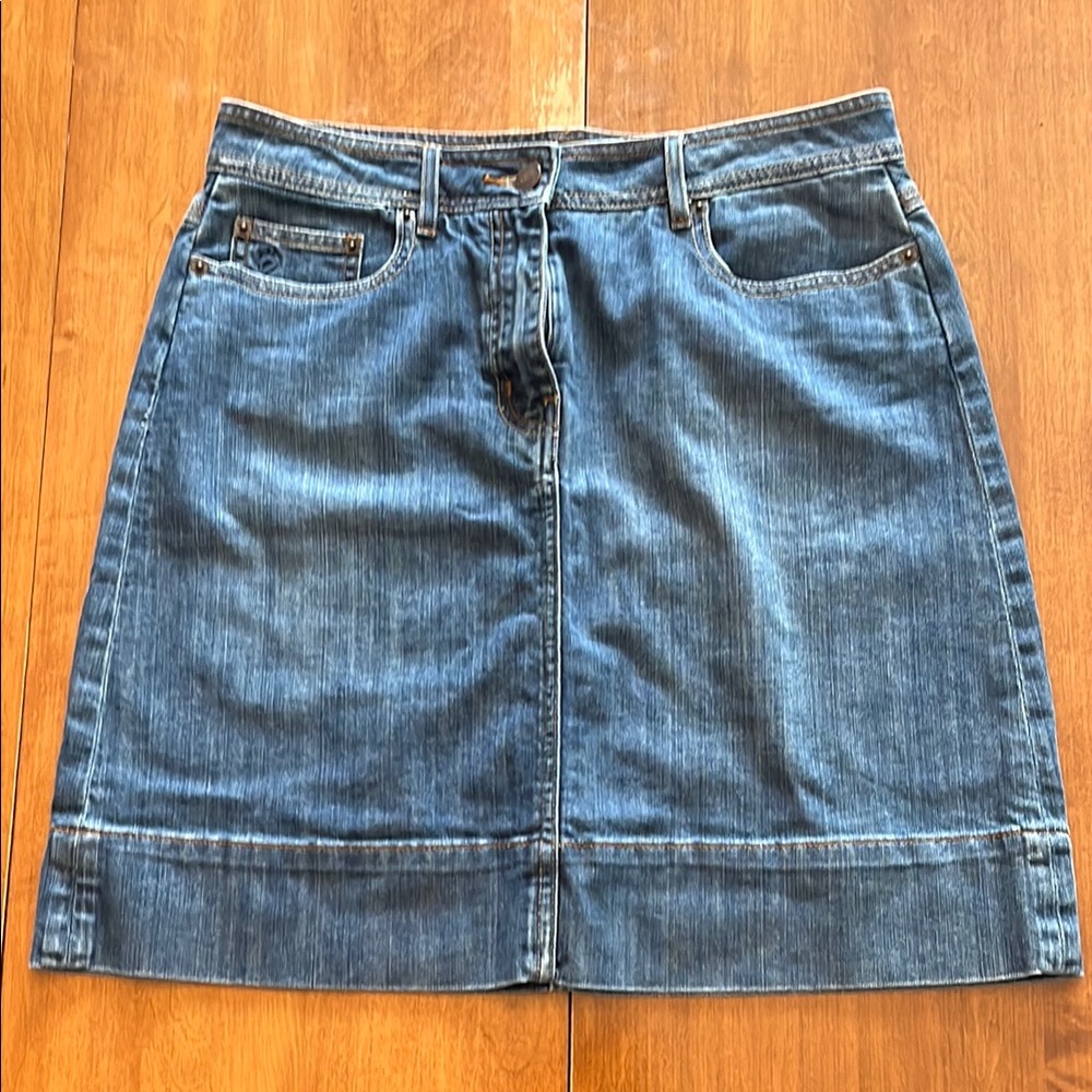 Boden Classic Blue Denim A-Line Skirt